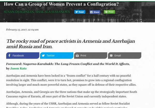 The American Spectator о «Платформе для Мира между Арменией и Азербайджаном»