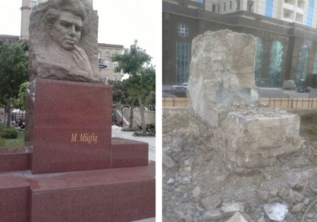 «Азеравтойол» о сносе памятника Микаилу Мушфигу  (Фото)
