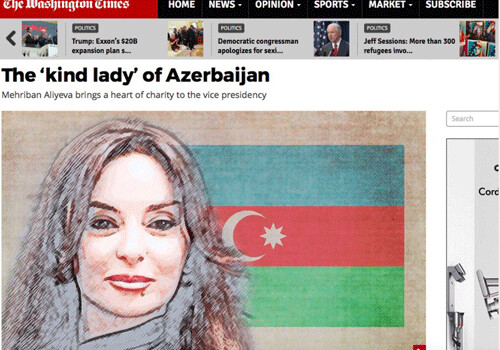 Washington Times: США должны аплодировать назначению Мехрибан Алиевой первым вице-президентом Азербайджана