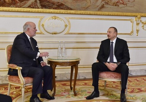 Президент Азербайджана провел в Париже ряд встреч (Фото)