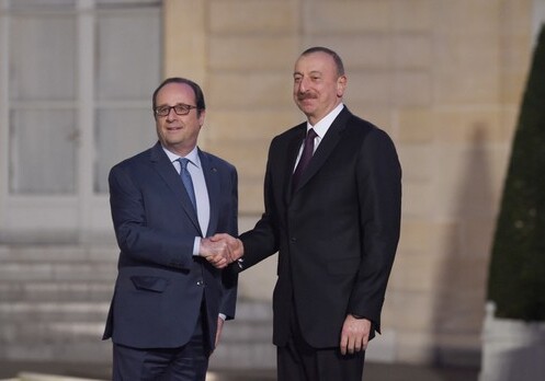 В Париже состоялась встреча президентов Азербайджана и Франции (Фото)