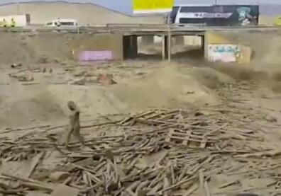 Женщина выбралась из потока грязи и обломков в Перу (Видео)