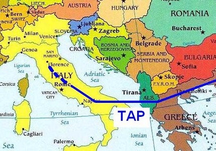 Госсовет Италии разрешил строительство Трансадриатического газопровода