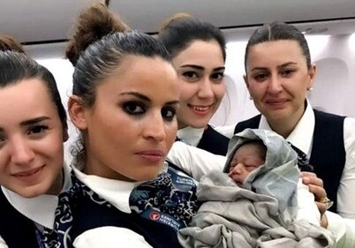 На борту рейса Turkish Airlines на высоте 13 км родилась девочка (Фото)