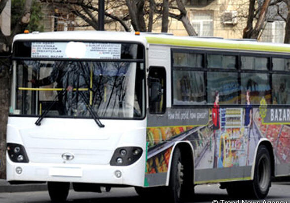 Изменена конечная остановка трех пассажирских автобусов в Баку