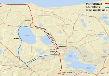 Изменен путь следования одного из автобусных маршрутов Баку