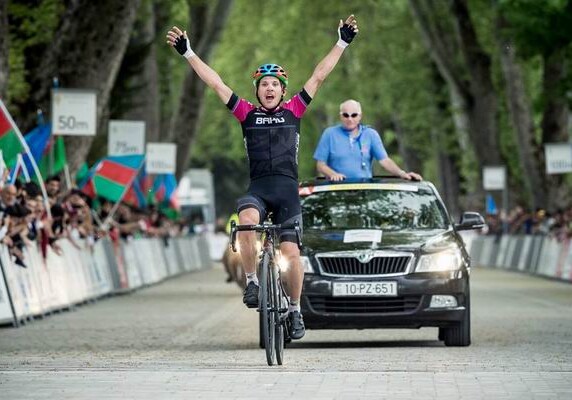 Азербайджанский велосипедист стал победителем второго этапа велотура «Tour d’Azerbaidjan-2017» (Фото)