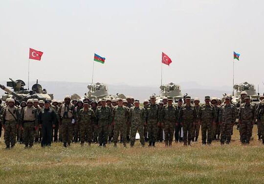 Высокопоставленные военные Азербайджана, Турции и Грузии наблюдали за азербайджано-турецкими совместными учениями (Фото-Видео)