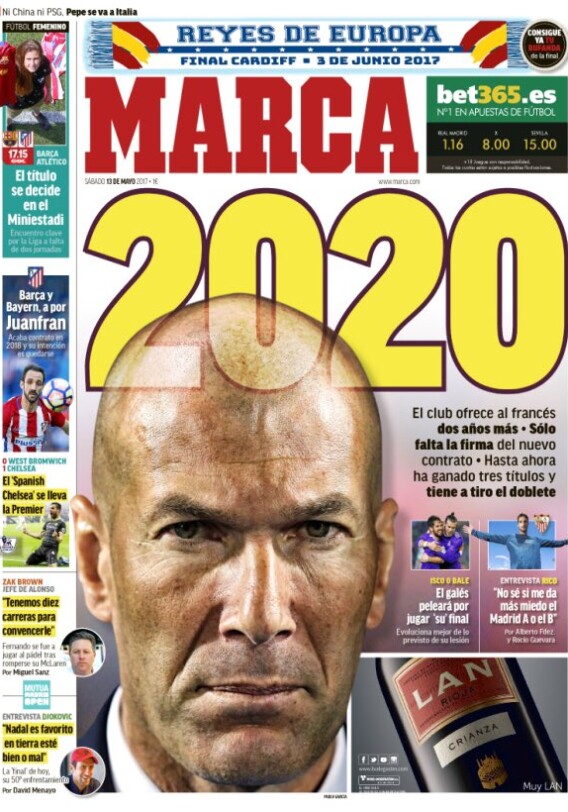 «Реал» продлит контракт Зидана до 2020 года