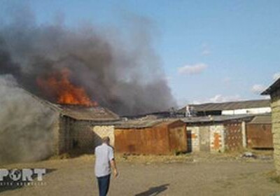 Пожар на «Иранском рынке» в Джалилабаде: есть пострадавшие (Фото)