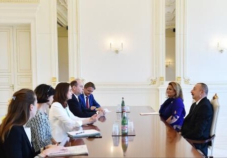 Президент Ильхам Алиев принял делегацию Австрии