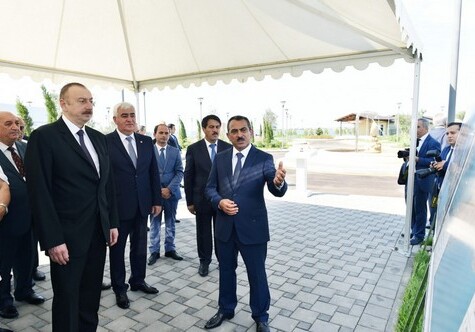 Президент Ильхам Алиев принял участие в открытии ряда объектов в Пираллахинском районе (Фото)