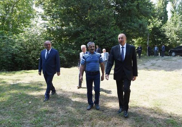 Президент Азербайджана в рамках визита в Гах открыл новую электроподстанцию и ясли-детские сады (Фото)