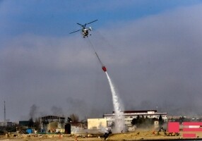 МЧС Азербайджана отправило в Грузию вертолет для тушения лесных пожаров
