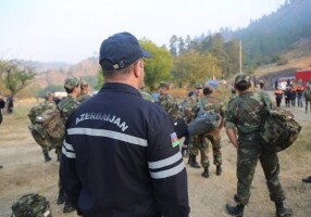 Пожарно-спасательный отряд МЧС Азербайджана вернулся из Грузии домой