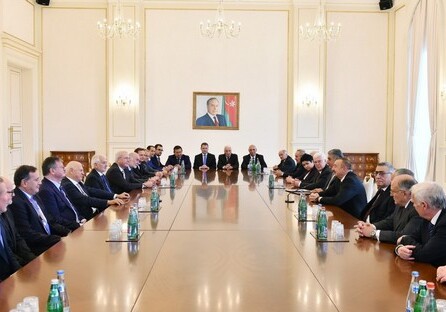 Президент Азербайджана принял делегацию международных спортивных организаций и зарубежных Национальных олимпийских комитетов (Фото)
