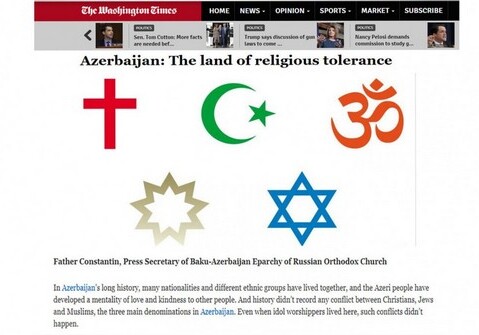 The Washington Times: Азербайджан – край религиозной толерантности