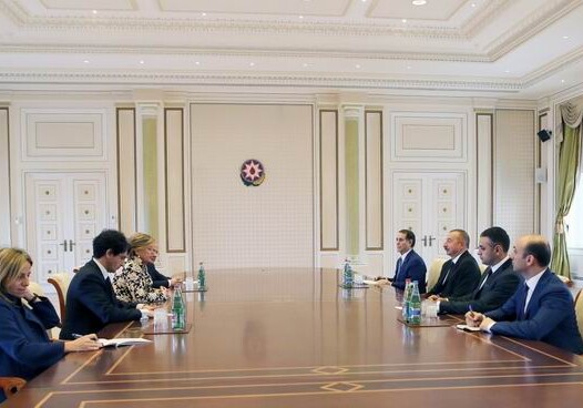 Ильхам Алиев принял делегацию во главе с заместителем председателя Сената Италии (Фото)