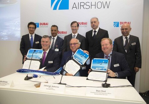 На выставке Dubai Airshow 2017 достигнут ряд ключевых договоренностей в области гражданской авиации Азербайджана (Фото)