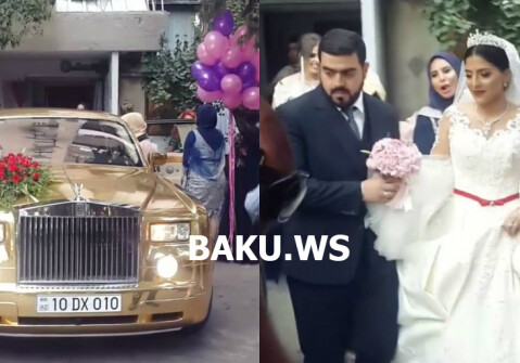 Помпезная свадьба азербайджанки и араба в Баку: невесту увезли на золотом Rolls-Royce (Фото-Видео)