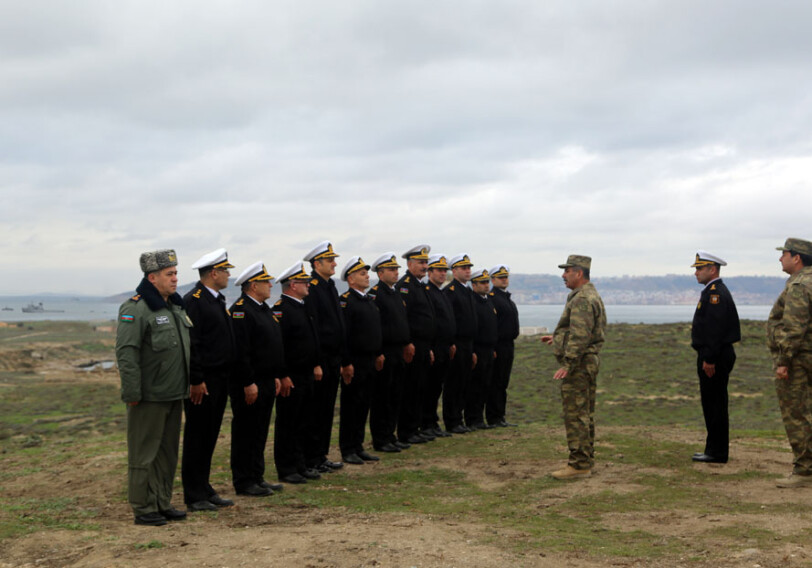 В Военно-морских силах Азербайджана проведены очередные командно-штабные военные игры (Фото)