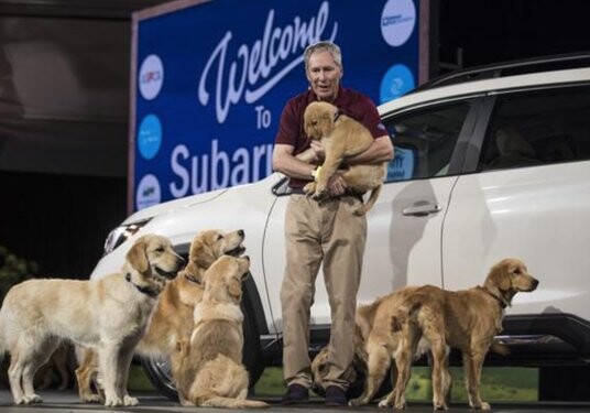 Subaru представил восьмиместный внедорожник Ascent, усадив за руль пса (Видео)