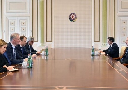 Президент Ильхам Алиев принял делегацию Евросоюза