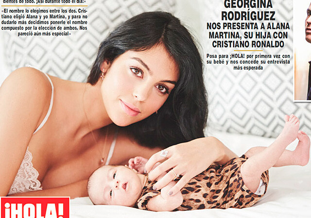 Первая обложка: Криштиану Роналду и Джорджина Родригес показали новорожденную дочь