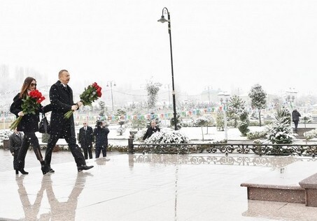 Президент Ильхам Алиев совершил визит в Губинский район (Фото)