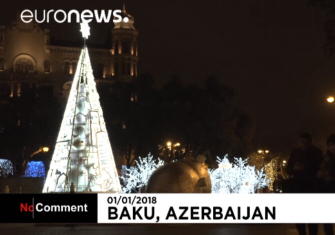 Euronews о праздничных огнях в Баку (Видео)