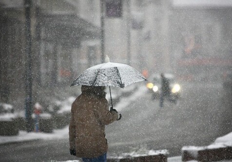 С вечера 9 января в Баку понизится температура воздуха, выпадет мокрый снег