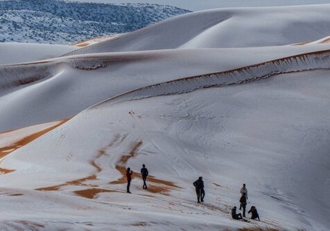 В Сахаре второй год подряд выпал снег (Фото)