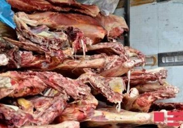 В Агсу обнаружена 1 тонна мяса неизвестного происхождения