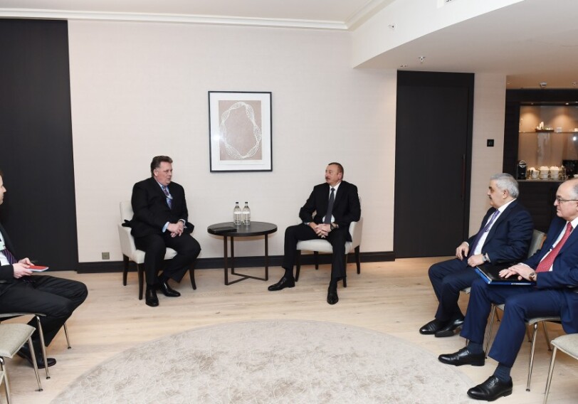 Ильхам Алиев встретился с руководителями компаний Chevron, Royal Phillips, Mastercard и CISCO (Фото)