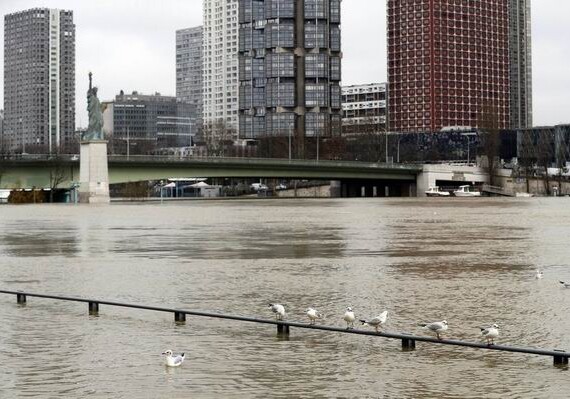 Наводнение в Париже: уровень воды в Сене достиг пика (Фото)