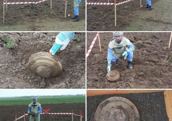 В Тертере обезврежена противотанковая мина (Фото)