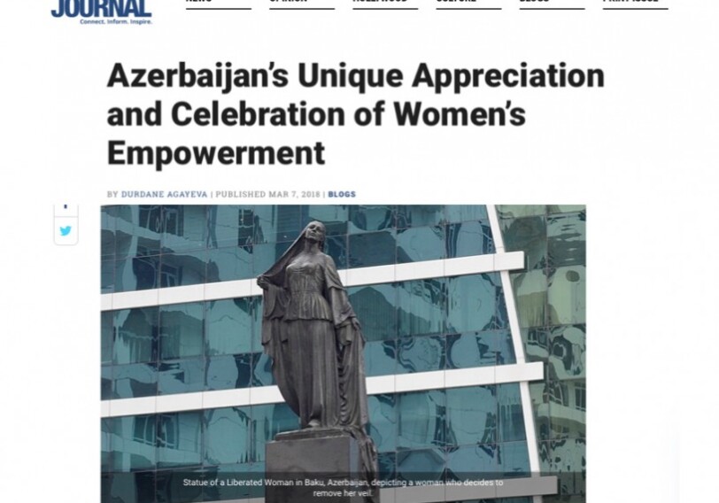 Jewish Journal о равенстве и достижениях женщин в Азербайджане