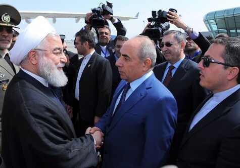 Президент Ирана прибыл с официальным визитом в Азербайджан (Фото)
