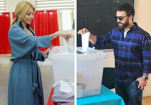 Звезды шоу-бизнеса отдали свои голоса на выборах президента Азербайджана (Фото)
