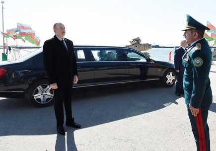 Президент Азербайджана ознакомился с новым пограничным кораблем типа «Туфан» (Фото)