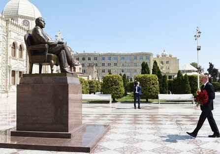 Президент Азербайджана прибыл в Хачмазский район (Фото)