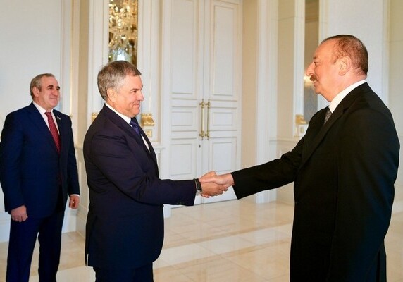 Президент Ильхам Алиев принял председателя Госдумы России (Фото)