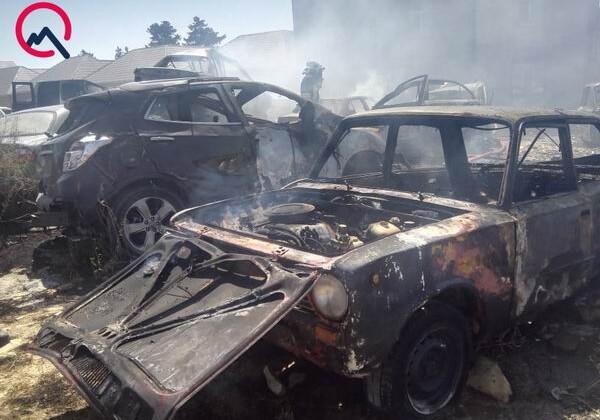В Баку загорелась штрафстоянка, сгорело более 50 автомобилей (Фото-Видео-Добавлено)