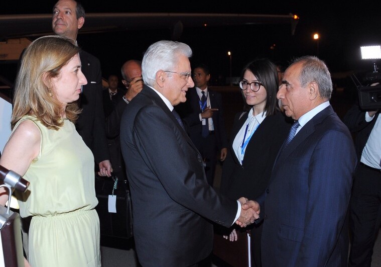 Президент Италии прибыл в Азербайджан (Фото)