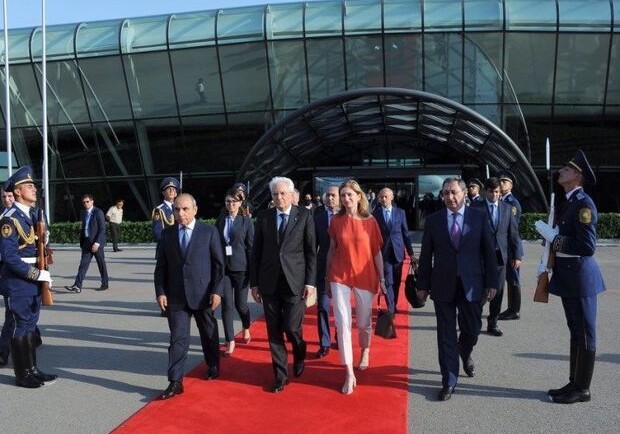Визит президента Италии в Азербайджан завершен (Фото)