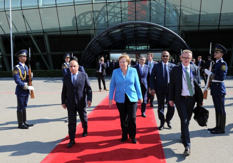 Завершился визит канцлера Германии Ангелы Меркель в Азербайджан (Фото)