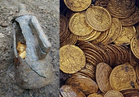 В Италии раскопали амфору с золотыми монетами возрастом более 1,5 тысячи лет