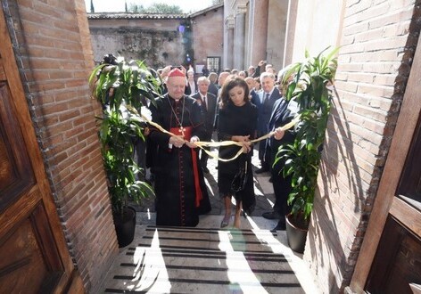 Мехрибан Алиева приняла участие в открытии катакомб Святого Себастьяна в Ватикане (Фото)