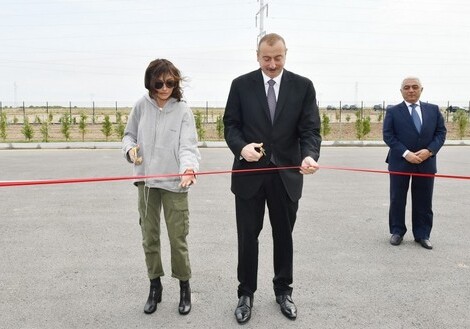 Президент Ильхам Алиев принял участие в открытии парка ветряной энергии в Хызинском районе (Фото)