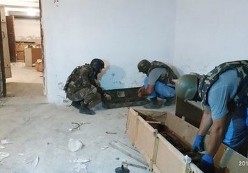 В подвале бакинской школы обнаружены неразорвавшиеся боеприпасы (Фото)
